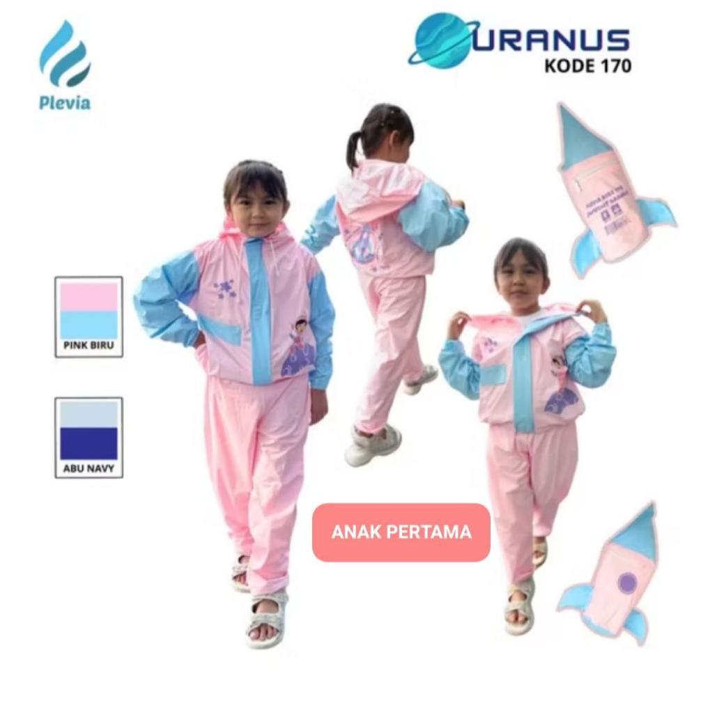 Jas Hujan Anak Umur 6-12 Tahun Jas Hujan Anak Karakter Jas Hujan Plevia Uranus