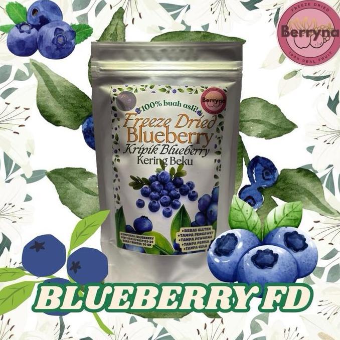adaseller22 - Berryna Blueberry Superfood Kering Beku Freeze Dried 3g Cemilan sehat dari bayi sampai