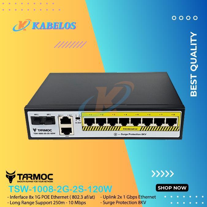 Tarmoc Switch Poe Gigabit Cctv|Ip Camera|Ap Wifi 8 Port + 2Ul Tsw1008-2G-120W New Stok