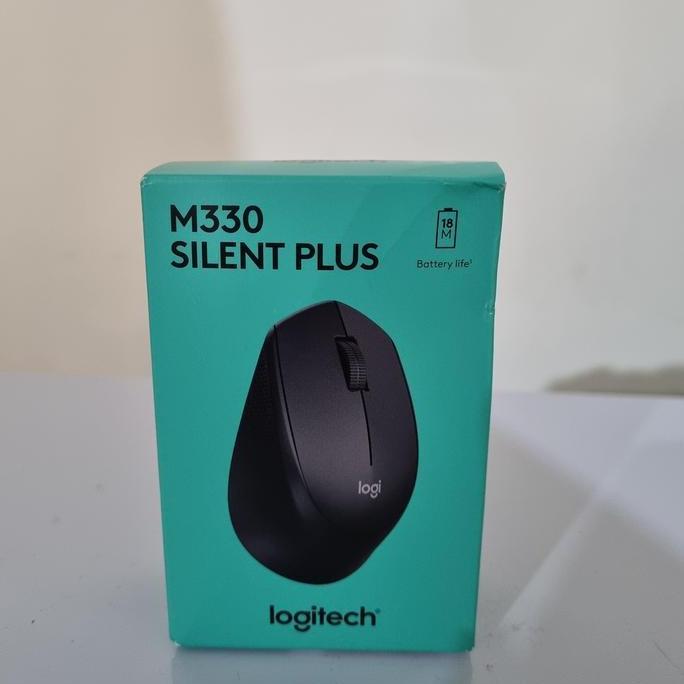 TERMURAH - Mouse Logitech M330 m330 Wireless silent plus - Hitam