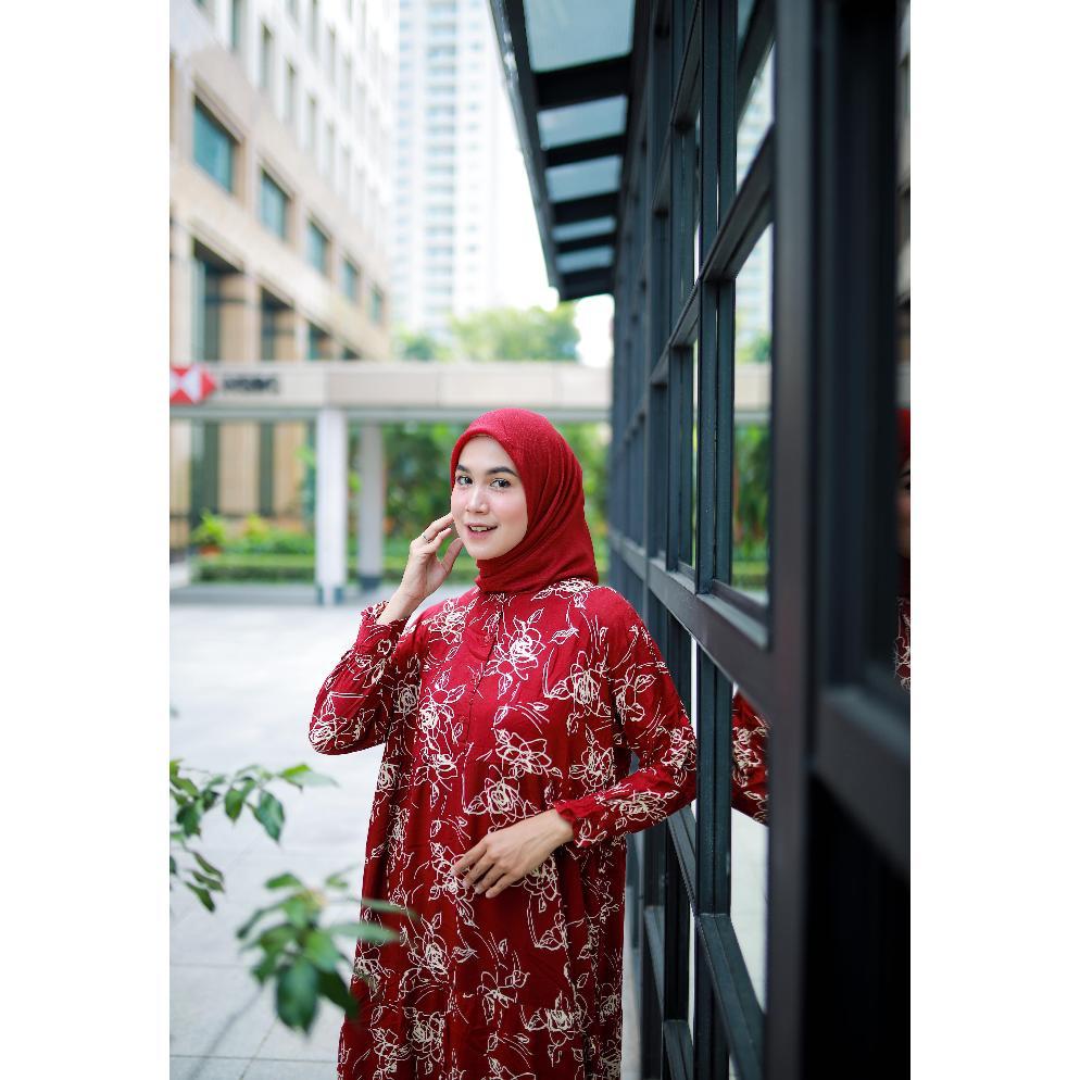 Gamis Ciel | Gamis Motif Bunga | Bahan Rayon | Gamis Wanita