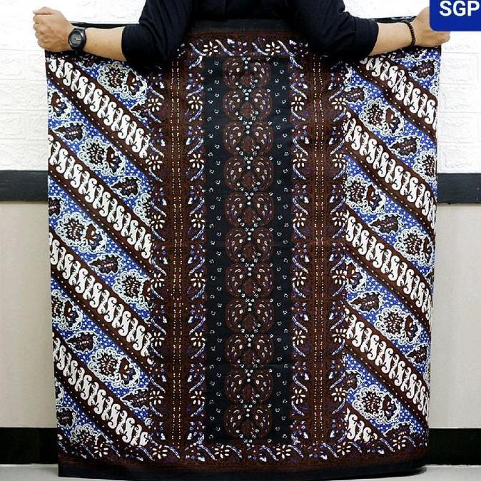 Disiniaja- Sarung Batik Gus Iqdam Terbaru Printing Goyor Tebal Pria Muslim Motif Series Warna Hitam 