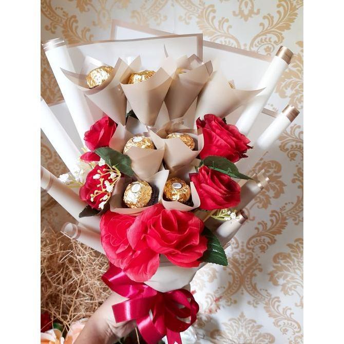 Bouquet Chocolate | Buket wisuda | hadiah ulang tahun | coklat ferrero HC
