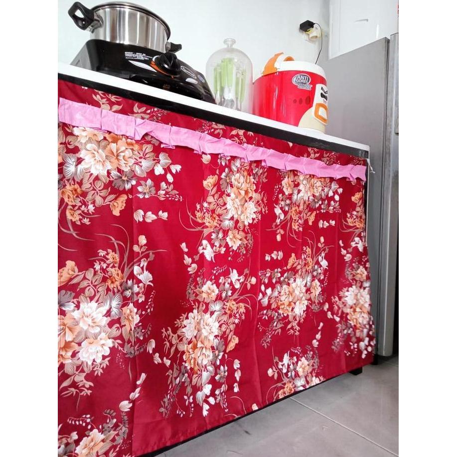 Dimari- Gorden Horden Korden Kain Penutup Kolong Dapur Ukuran 100X70Cm Aneka Motif Hordeng