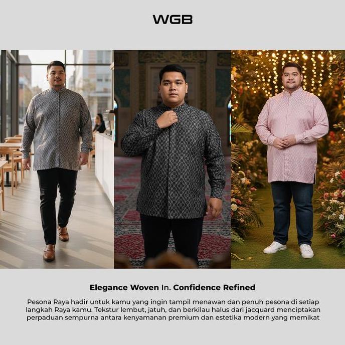 KEMEJA KOKO PANJANG PESONA RAYA - PRIA BIG SIZE JUMBO XXL - SPECIAL PRIME RAMADHAN