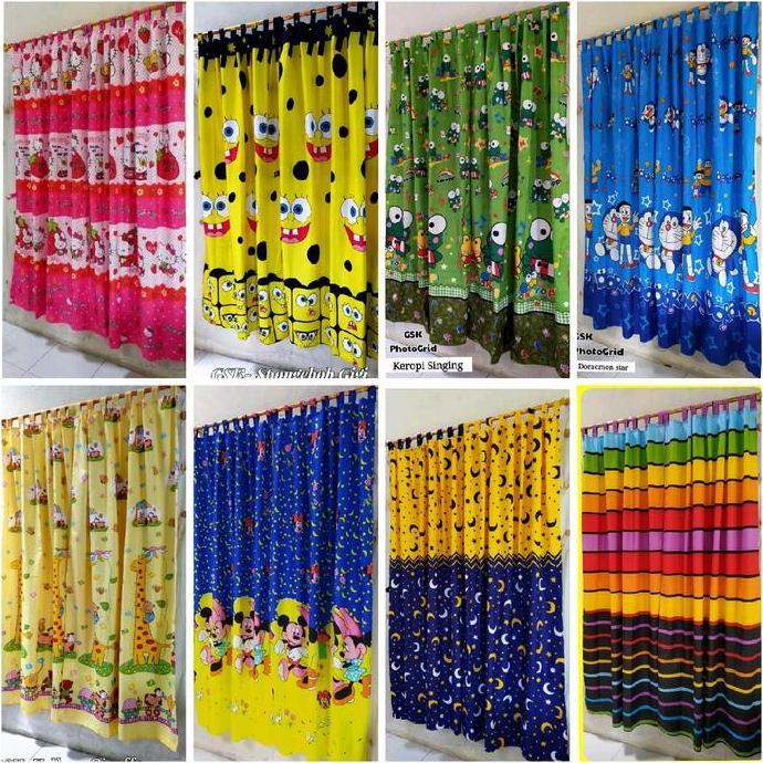 Dimari- Gorden Karakter Pintu - Jendela Tali Perekat Moonstar Doraemon Hello Kitty Keropi Jungle - G