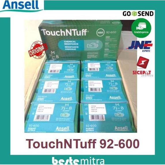 Scbk- Ansell 92-600 Touchntuff Nitrile Sarung Tangan Nitrile Safety Glove