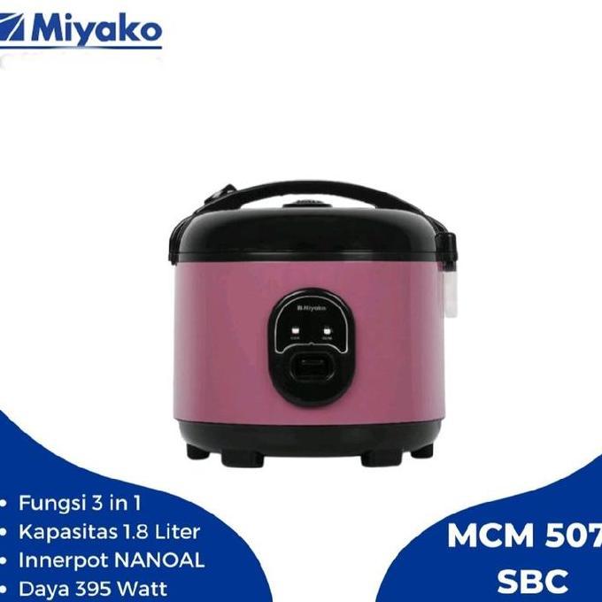 NEW MIYAKO : MCM-507SBC MAGIC WARMER PLUS RICE COOKER 3IN1 1,8 LITER MCM 507 SBC 395 WATT DENGAN TON