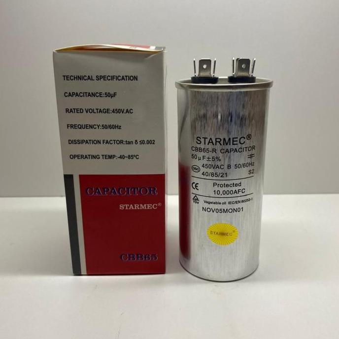 Kapasitor Ac 50Uf Capacitor Ac 50 Uf 450Vac Starmec Promo
