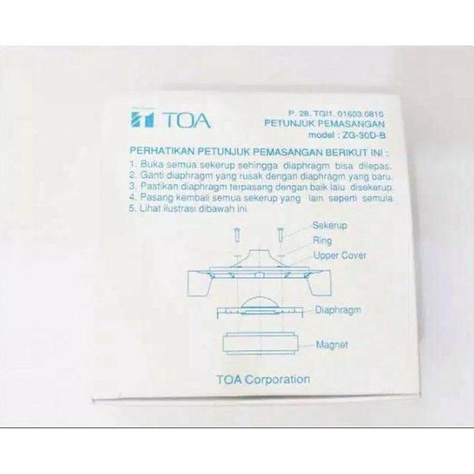 spul spool sepul corong TOA ZG-30D-B 50watt original TOA