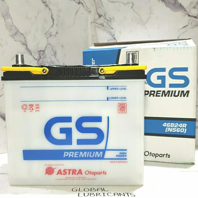 NEW Aki/ Baterai Mobil GS Premium Astra Otoparts NS60 (46B24R)