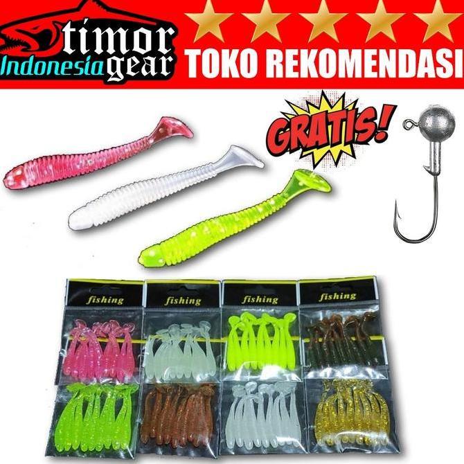 FINESSE Umpan Pancing Casting Softlure Paddle Tail Soft Lure Worm Hook Jighead Casting UL Baby GT Ta