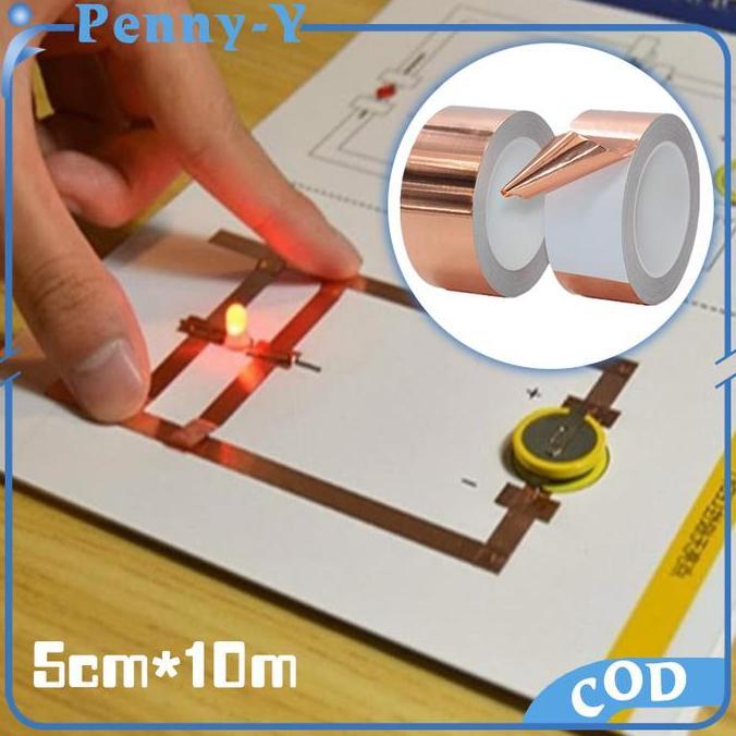 SOORIM 10m Copper Foil Tape 5cm Conductive Copper Tape Tembaga Foil Tape