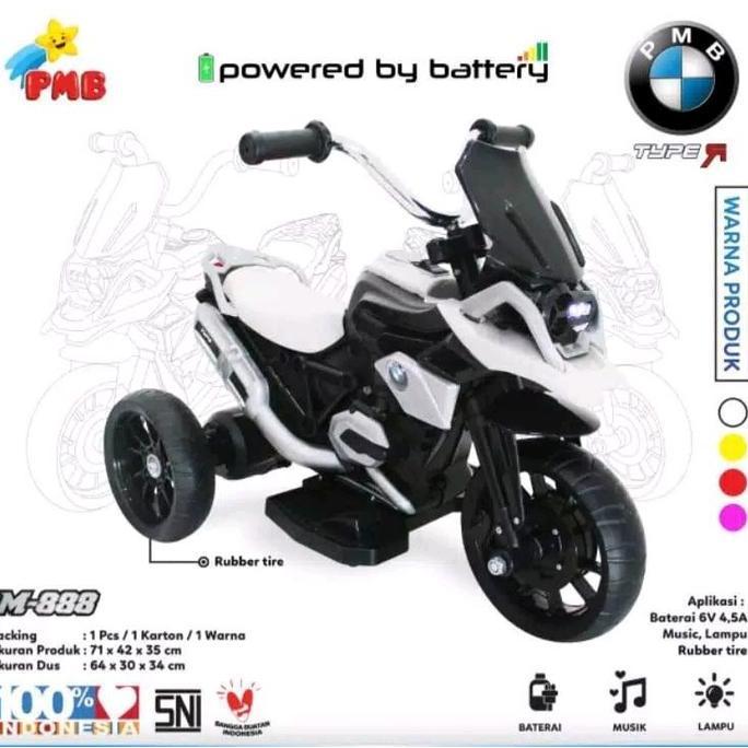 Sepeda Motor Anak Pmb Motor Type  888 (Aki Baterai) Mainan Anak Allshop