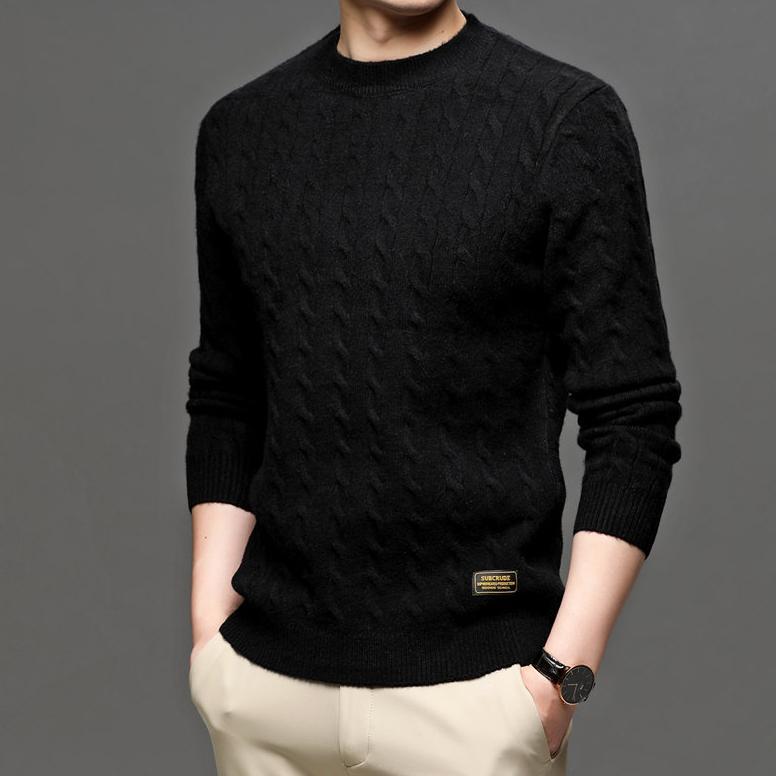 NEW Sweater Rajut Pria Korean Tebal Obong Kable [terbaik][terlaris]