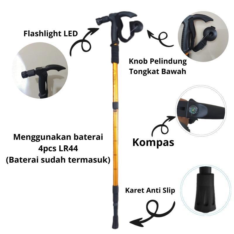 Tongkat Hiking Trekking Pole Energia 3 Step Trekking Pole - Tgt4