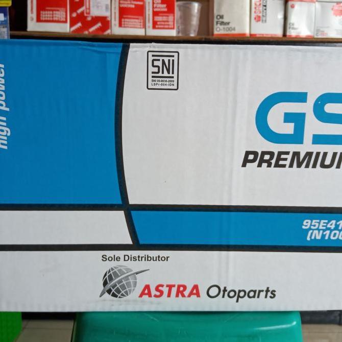 Aki mobil/ Genset/ GS Astra Premium N100/ GS N 100 Basah/ 95E41 100AH