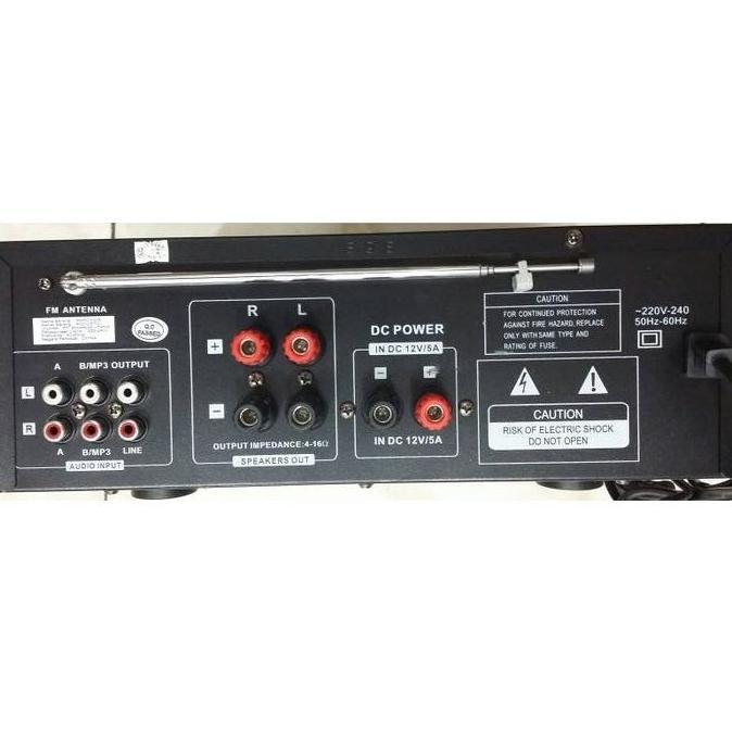 Acoustic AV-868FM Power Amplifier Karaoke 4 Channel Mic -
