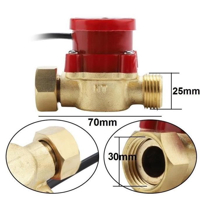 Teruss- Flow Switch 1/2 Inch Saklar Otomatis Pompa Booster Water Switch 1/2''