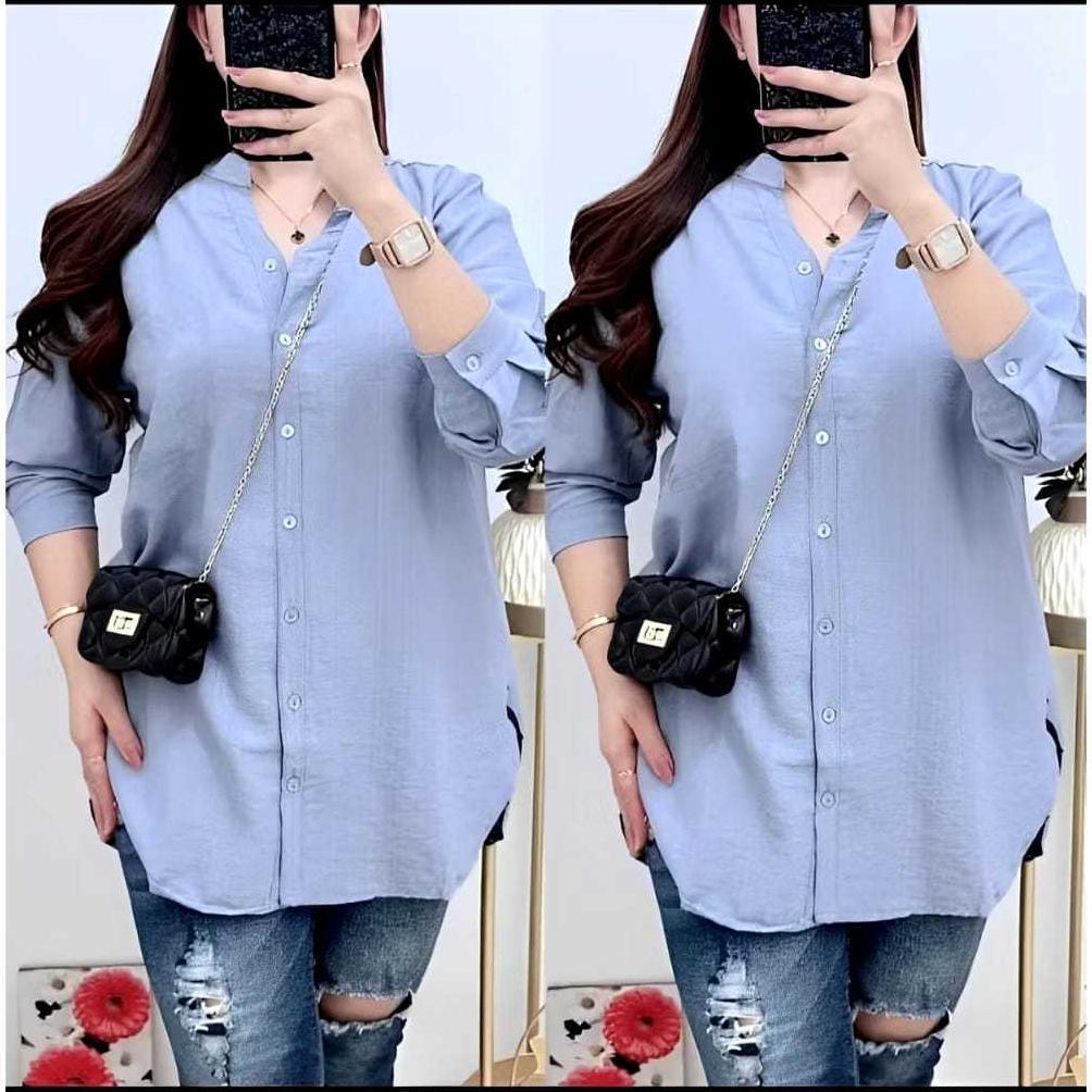 DISKON KEMEJA WANITA KERAH SANGHAI/BAJU KERJA WANITA