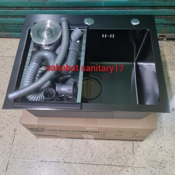 Washyt- Kitchen Sink Stainless Black Hitam 50 X 40 Cm