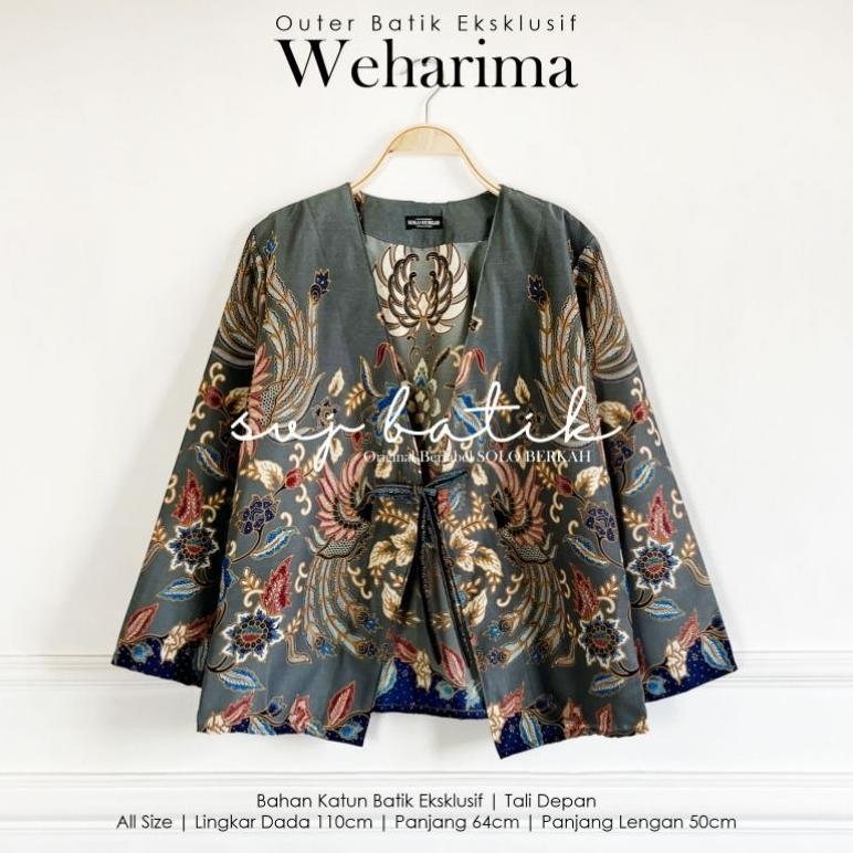 SALE BULAN INI ATASAN BATIK WANITA MODEL TERBARU 2025 OUTER CARDIGAN BATIK KERJA KANTOR KONDANGAN MO