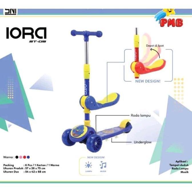 Scooter Sekuter Skuter Anak Pmb Iora St05 Ada Dudukan Allshop