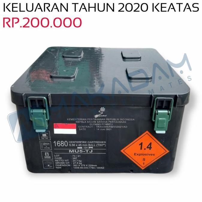Box Kotak Peluru Munisi Amunisi Pindad Original