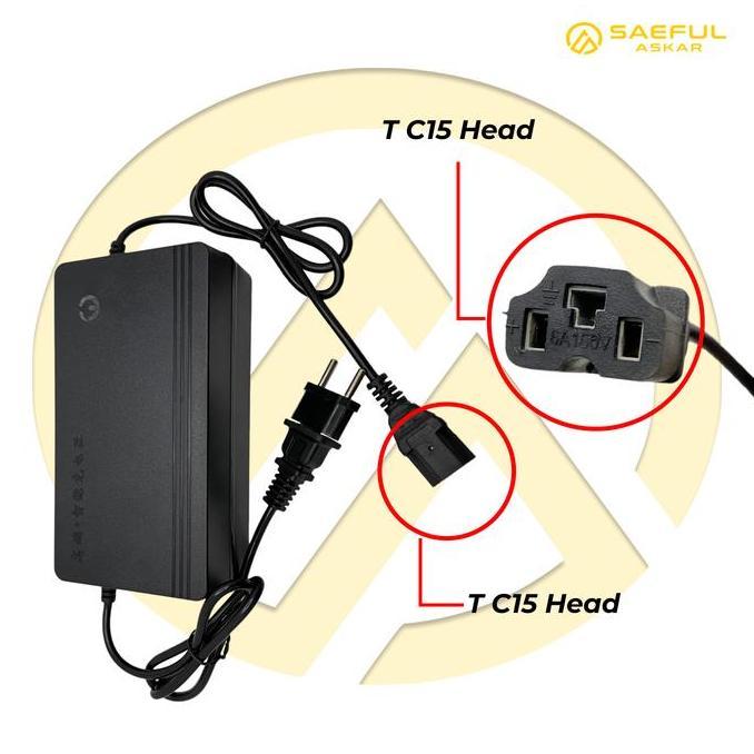 Charger 24V 36V 48V 60V 72V 12Ah 20Ah 30-35Ah 52Ah 2LED Sepeda Listrik Motor Listrik