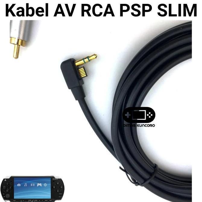 Kabel AV RCA PSP SLIM cable tv tabung 3 warna psp slim 2000 3000