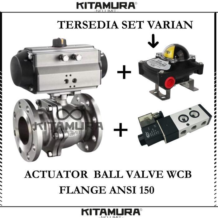 6'' Actuator Ball Valve Wcb  Flange Ansi 150 Single Acting 6" Inch