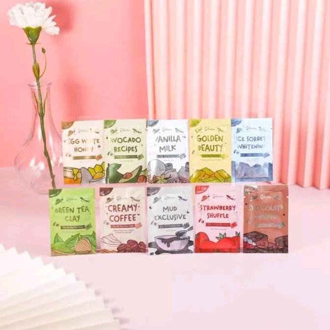 Rexzix- Masker Lea Gloria 10Pcs Free Kuas Masker