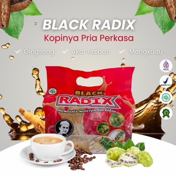 Kopi Black Radix HPA Malaysia isi 20 Sachet - Kopi Radix Pa Haji ASLI Original