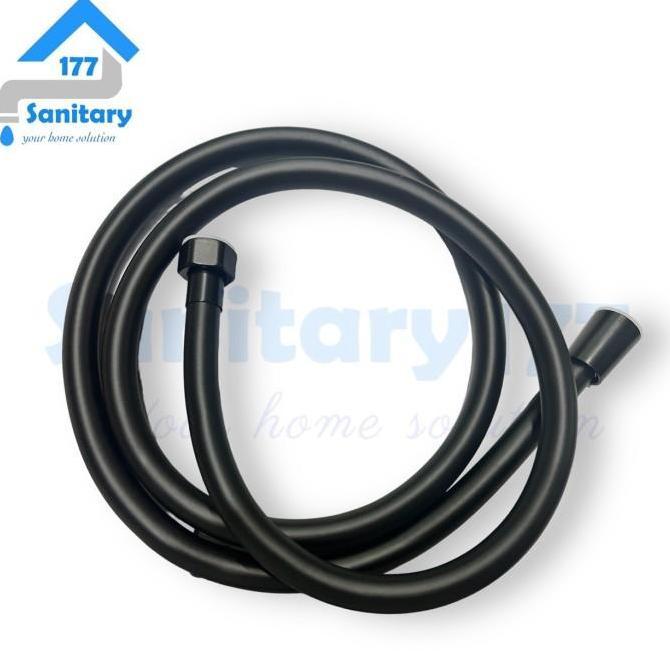 Selang shower Plastik 150cm Hitam pvc-fleksibel hose kloset 1,5 meter closet jet shower mandi black 