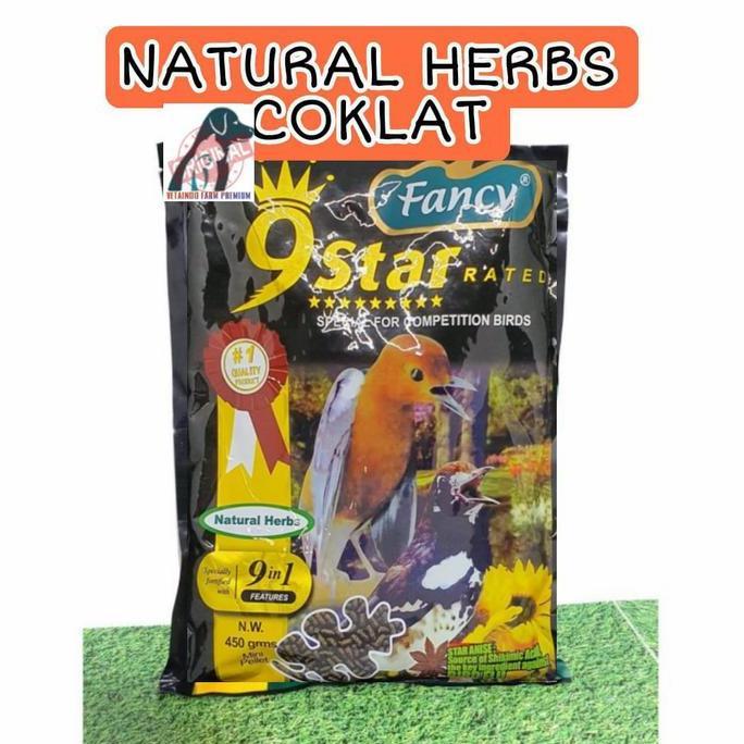 Bridwoi- Pakan Burung Murai Anis Kacer Cucak Fancy 9 Star Coklat Herbal