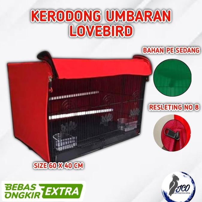 Bridwoi- Kerodong Kandang Kotak Lovebird Krodong Kandang Lovebird Kotak Size L