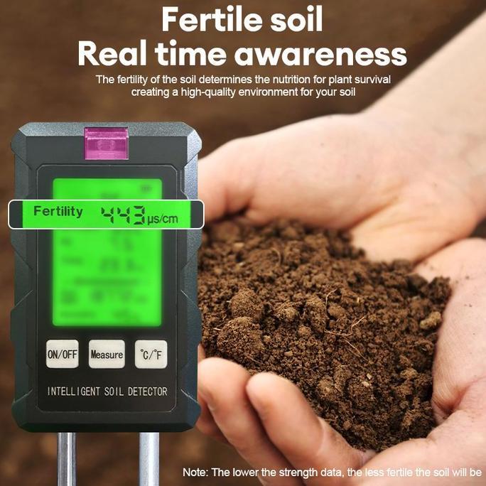 Fanfird Digital Pengukur Ph Tanah Kelembaban Pengukur Tanah Pengukur Kelembaban Penguji Tanah Penguk
