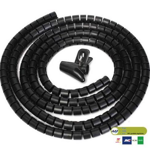 jgrds59_store  - Spiral Kabel / Pelindung Kabel 2mm black 2 meters clip
