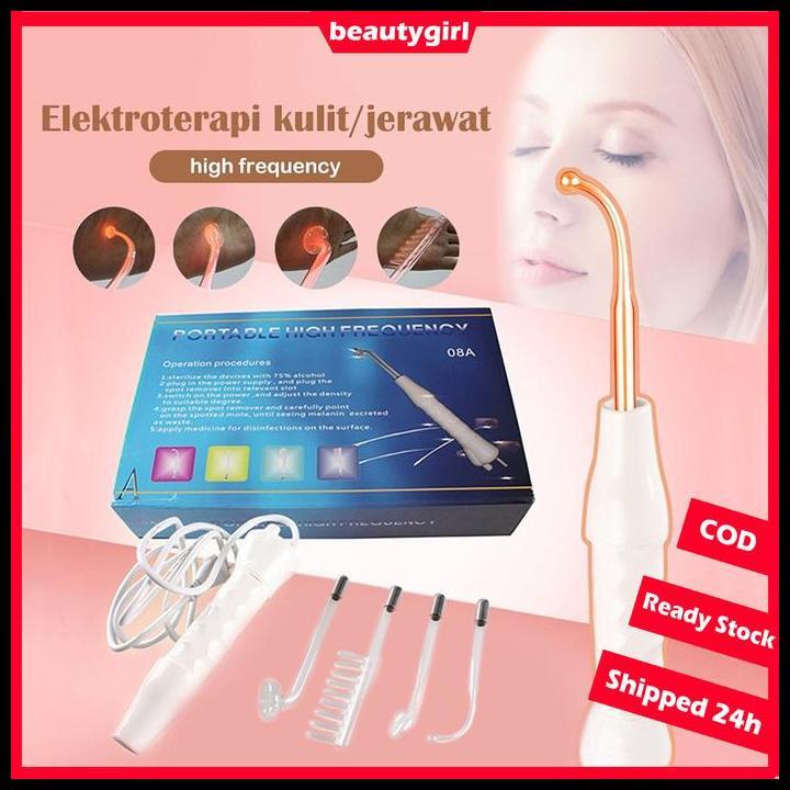 Terbaru 4 In 1 High Frequency Hf Frekuensi Tinggi Alat Facial Portable Skincare Kecantikan Salon Jer