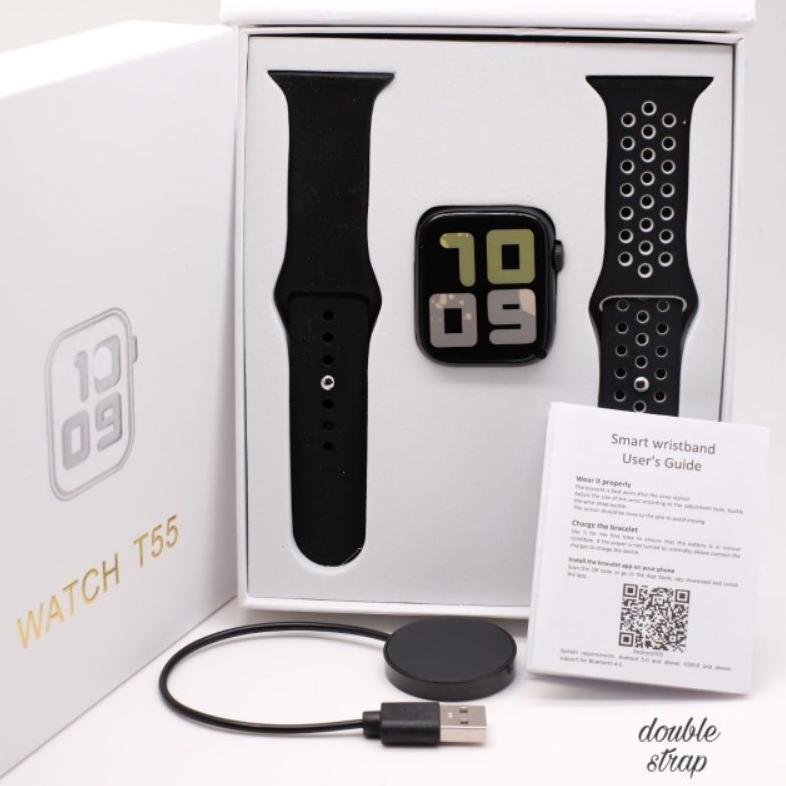 NEW COD Smartwatch Bluetooth Call Layar Sentuh Jam Olahraga Type T-55 Jam tangan Pintar T55/T500