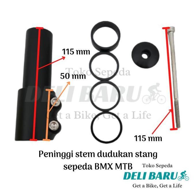 Peninggi stang Stem extender Alloy Oversize sepeda MTB BMX Terlaris