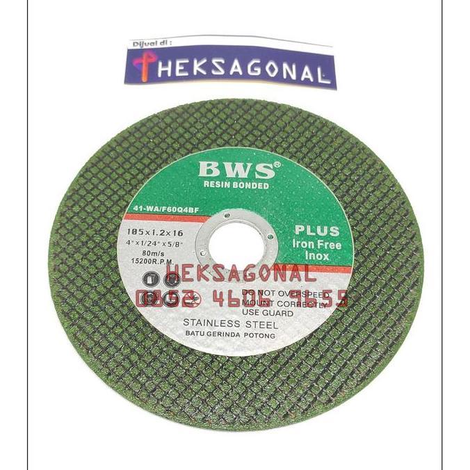 Kualitas terbaik] BWS Batu Potong Besi Mata Gerinda Cutting Wheel Hijau 4 Inci BPN