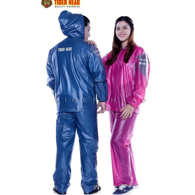 Jas Hujan Karet TIGER HEAD STRETCH AXELO 68279 Elastis Jaket Celana