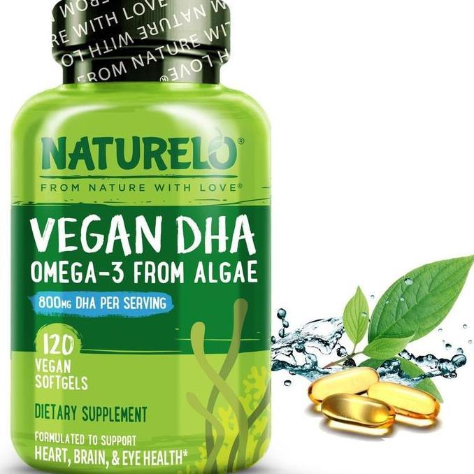 NATURELO Vegan DHA - Omega 3 Oil from Algae Vegan Softgel