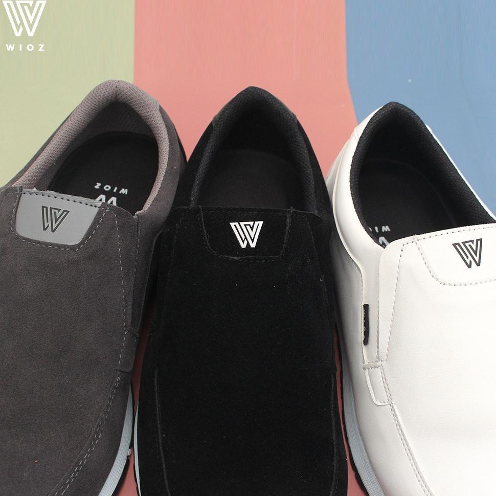 BESTPROMO Wioz Sepatu Slip On Pria W 61351 Sepatu Pria Tanpa Tali Casual Warna Putih