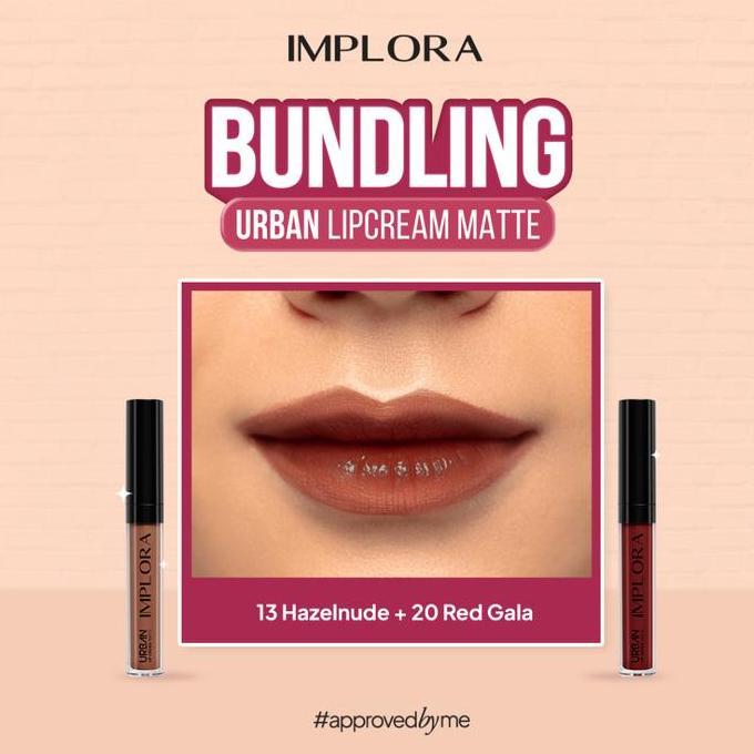Papupi- [Paket Ombre] 1 Set Lip Cream Matte + Lipcream Implora Urban Lip Cream Matte Implora - Lipst