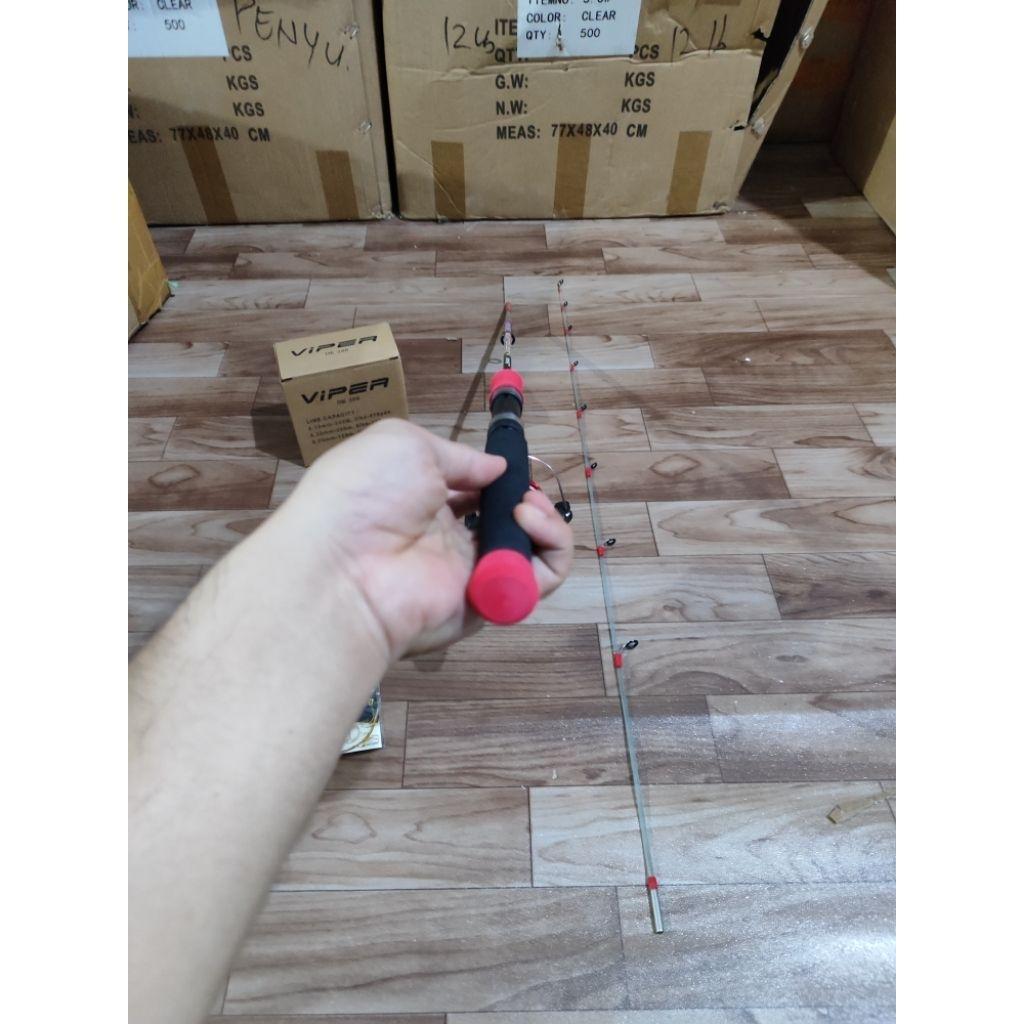 Set Pancing Joran Udang Super Lentur Swan Jerbung  + Reel 200 (Bonus Kail + Senar)