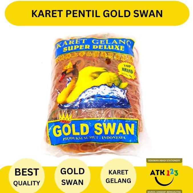 Karet Pentil / Karet Gelang Super Deluxe Gold Swan
