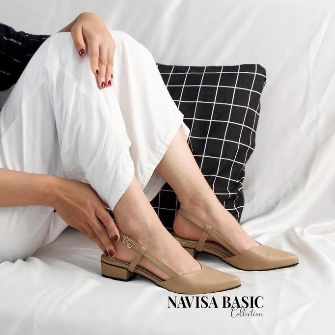 Ptursa_Sejati - Mules Wanita Heels / Hak 3 Cm Navisa Basic Collection Pluvia Damelia Grend Love Patr