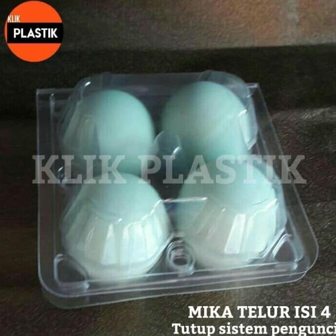 MIKA TELUR ISI 4 / EGG TRAY / TEMPAT TELUR ASIN